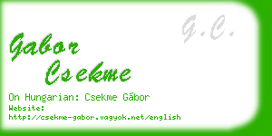 gabor csekme business card